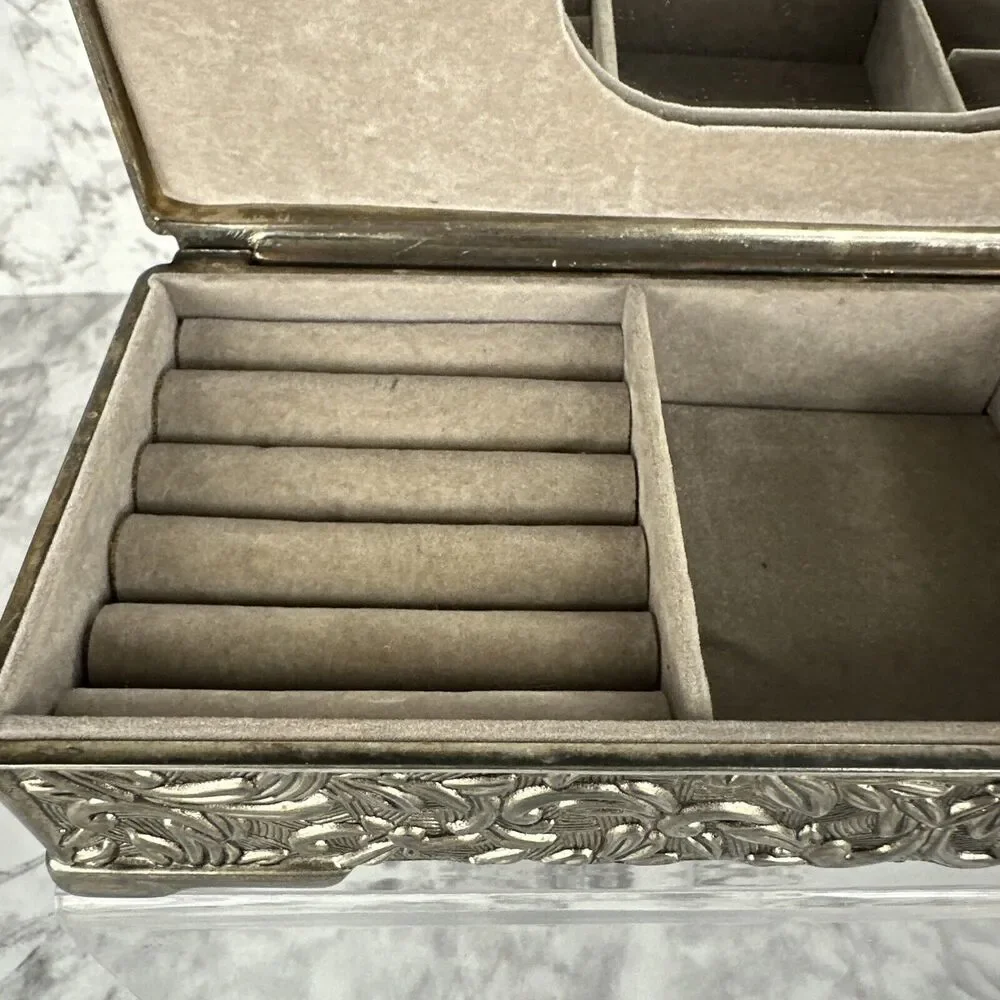 Vintage 1992 Godinger Silver Jewelry Box 9